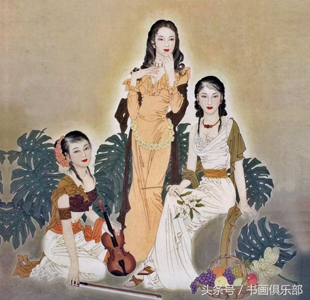 「国家级」工笔重彩人物画欣赏，翩若惊鸿，婉若游龙（10幅）待续